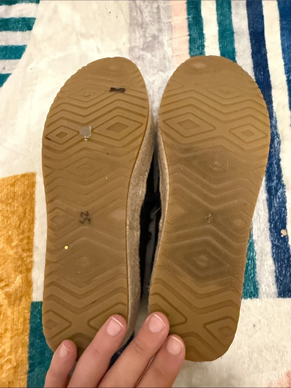 TOMS Valencia Black Canvas Platform Espadrilles Frayed Edge Slip-On Sz 8 Comfy